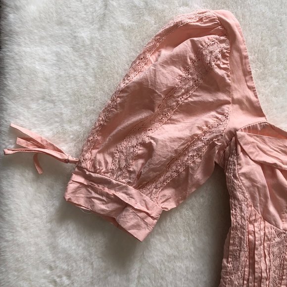 Lulus Blush Pink Woven Pleated Puff Sleeve Dress - Picture 8 of 13